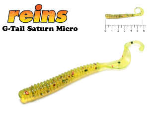 Силікон Reins G-Tail Saturn Micro 2,0" B61 Chart Pepper/Motoroil Red Gold